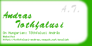 andras tothfalusi business card
